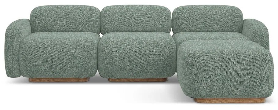 Светлозелен модулен ъглов диван (променлив) Ailani – Makamii