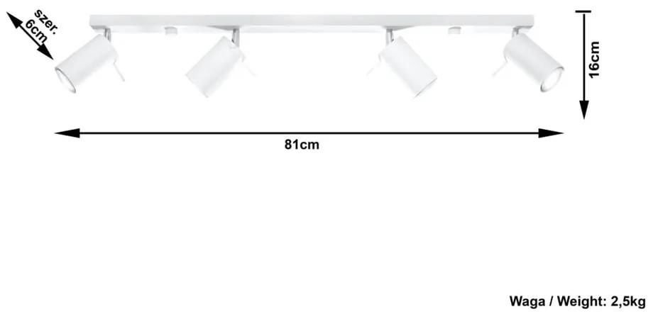 Бяло таванно осветително тяло 4L Etna - Nice Lamps