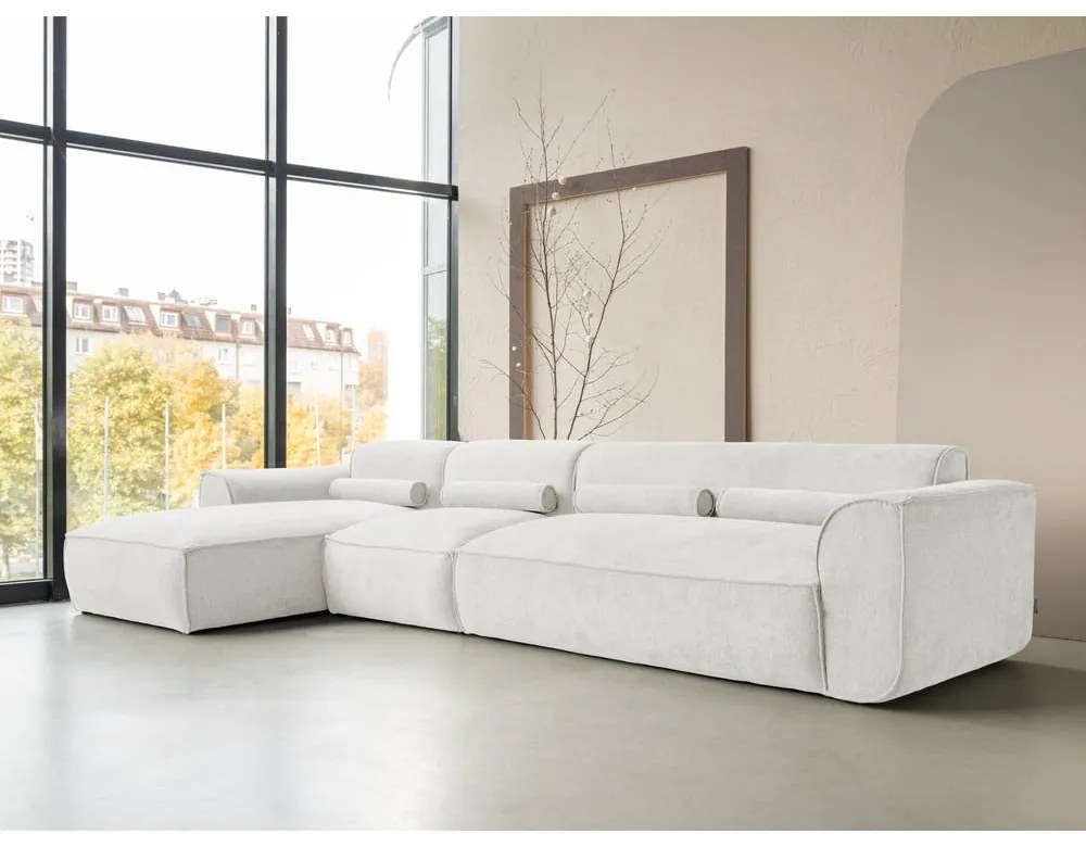 Бял ъглов диван (ляв ъгъл) Flex Felix – Miuform