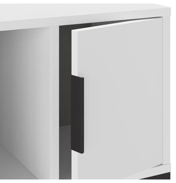 Бяло нощно шкафче с рафтове Lani - Marckeric