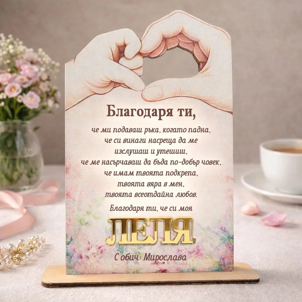 Персонализиран подарък за Леля с послание