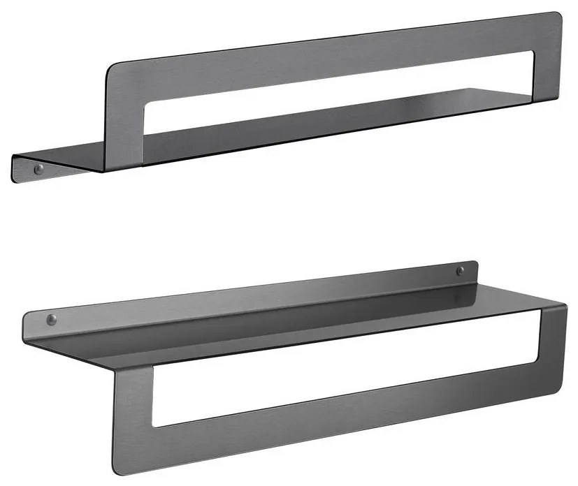 Gedy - Полица с закачалка за кърпи CLEO 50 см металически сив