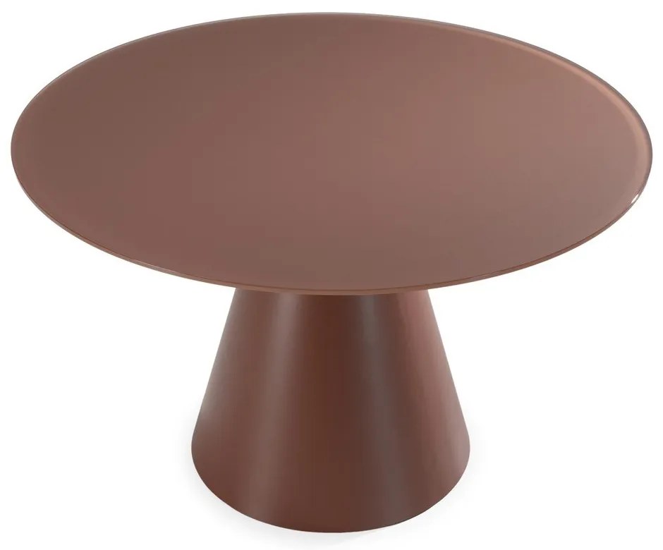 Кръгла трапезна маса със стъклен плот ø 120 cm Vida – MOME