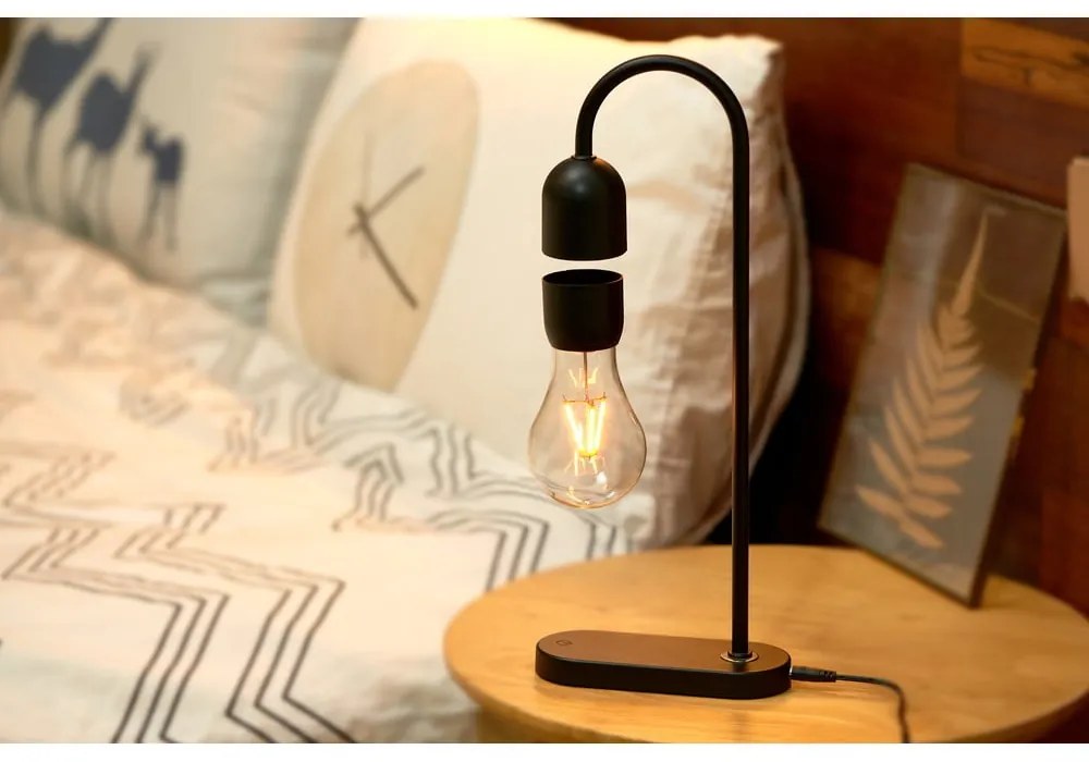 Черна настолна лампа (височина 36,5 cm) Evaro - Gingko