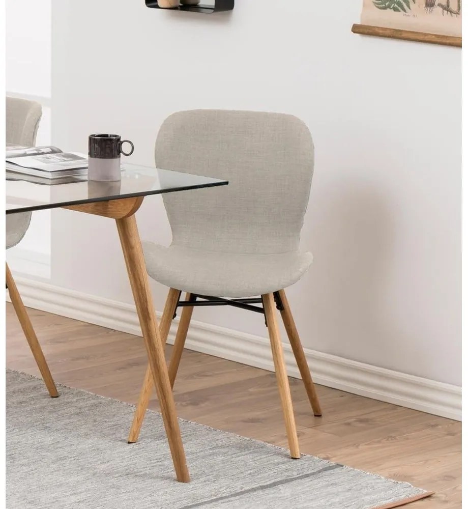 Комплект от 2 бежови трапезни стола Batilda - Actona