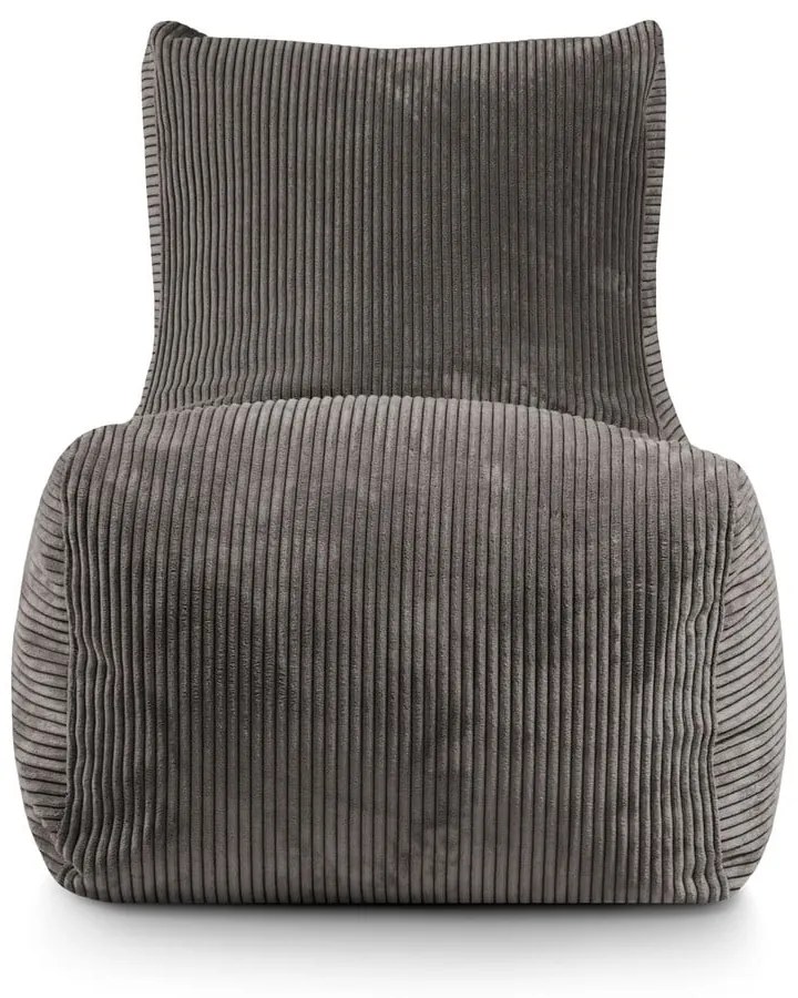 Черен пуф от рипсено кадифе Lounge – SLOWDOWN