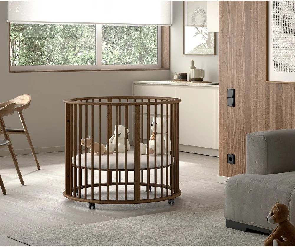 Кафява кошара за игра 90x90 cm от масивен бук Dino – Vipack