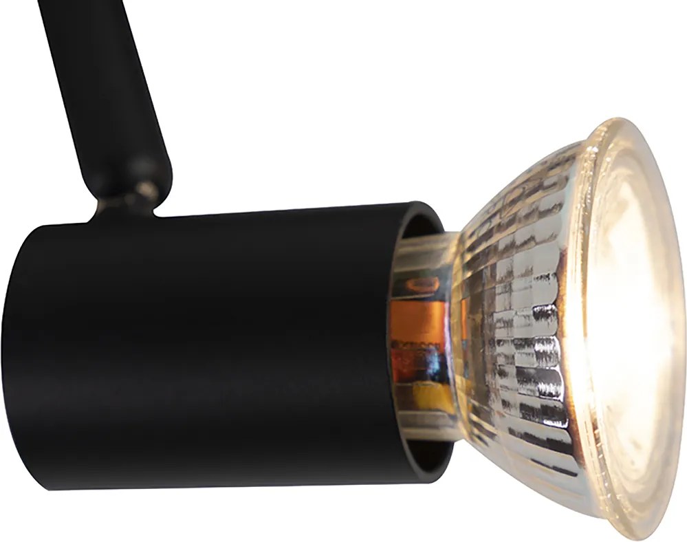 Модерна релсова система черна 3-светлина 3-фазен дясна - Jeany