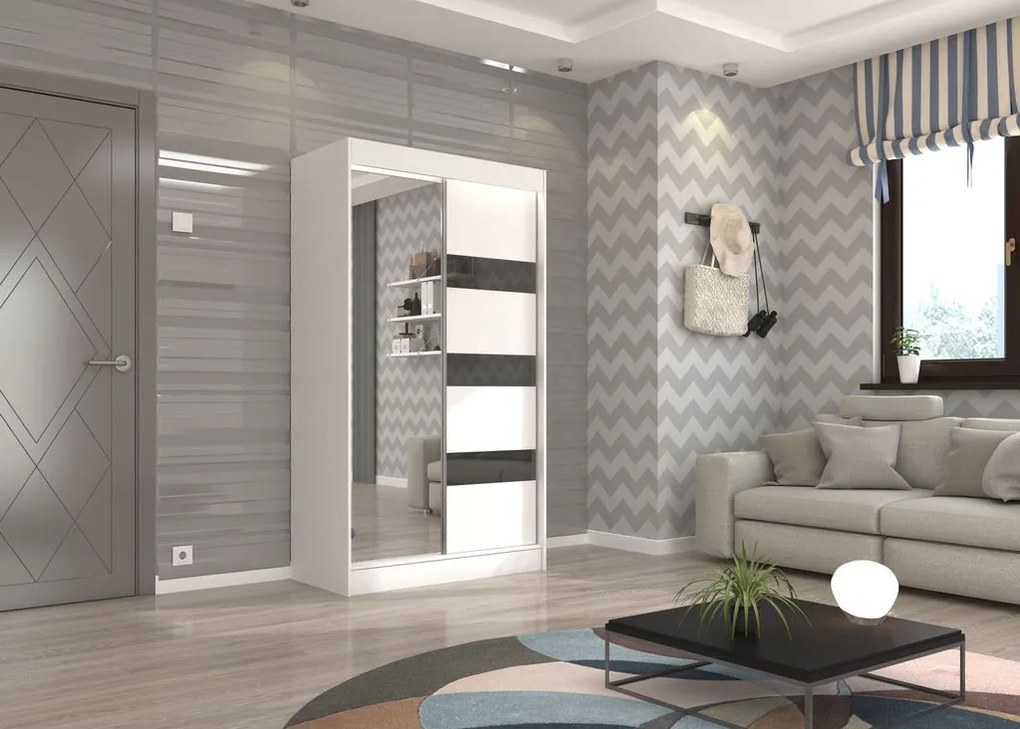 Гардероб Bissom 120 плъзгащ се-Leuko-Mauro