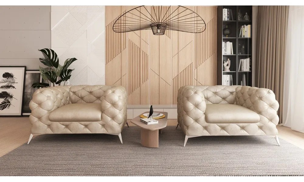 Бежово кадифено кресло Chelsea – Ropez