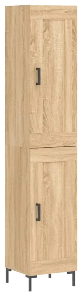 3200452 vidaXL Висок шкаф, сонома дъб, 34,5x34x180 см, инженерно дърво