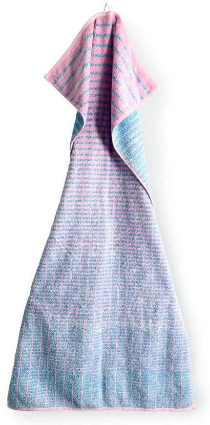 Синя/розова кърпа от тери със смес от бамбук 50x100 cm Nuance – JUNA