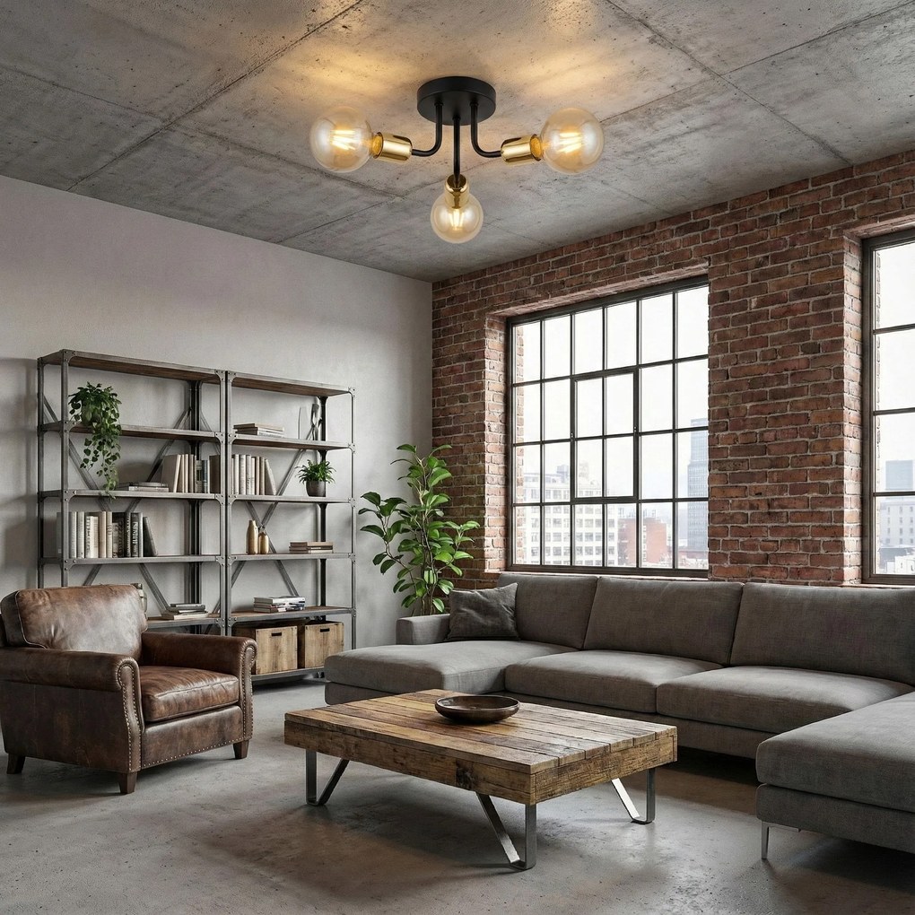 Лампа APP1117-3C Black Gold