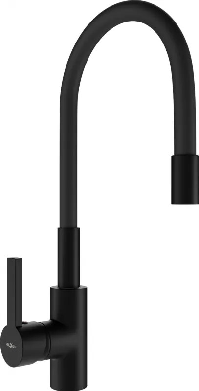 Mexen Flex кухненски кран, черен - 670900-70