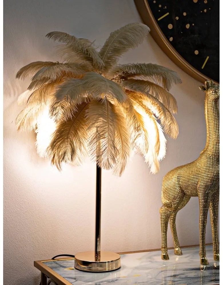 Настолна лампа в златист цвят (височина 55 cm) Palm – Mauro Ferretti