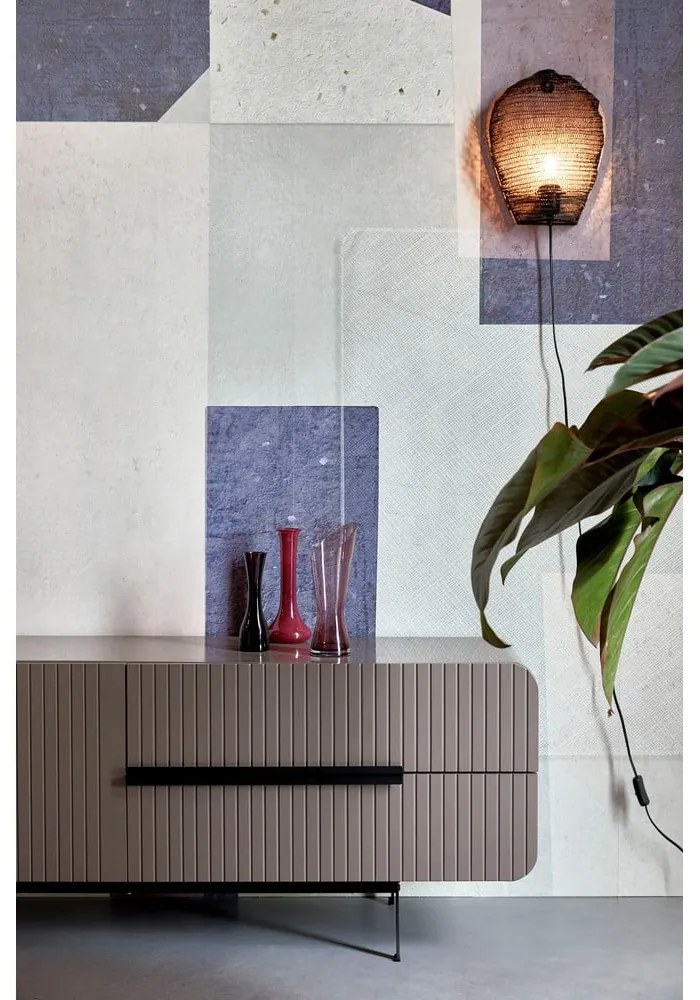 Черна стенна лампа Lena - White Label