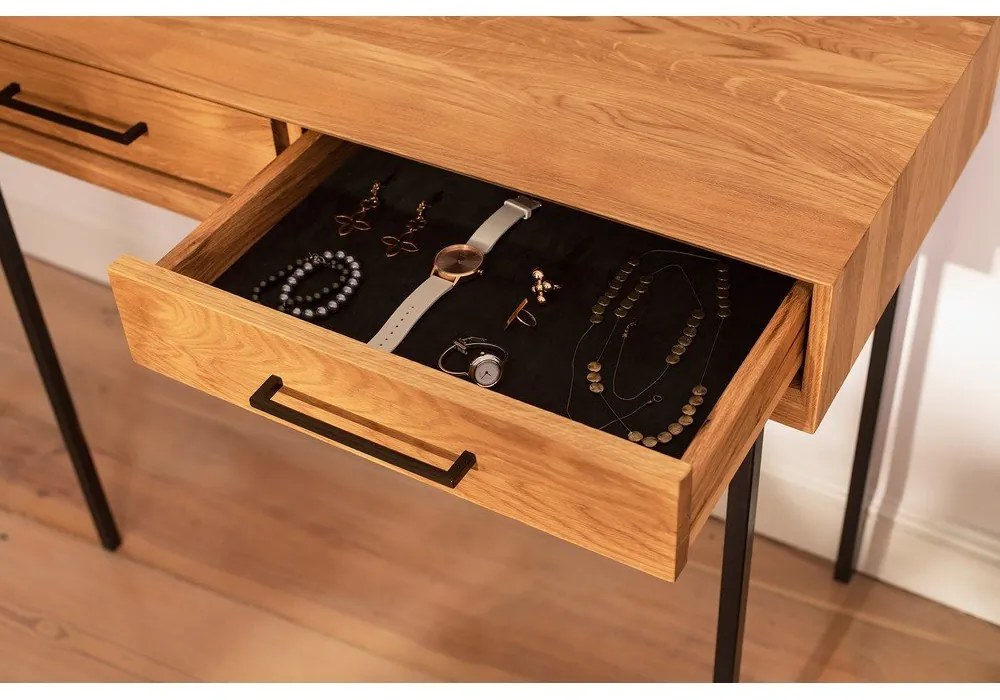 Дъбова тоалетка 97x45 cm Abies - The Beds