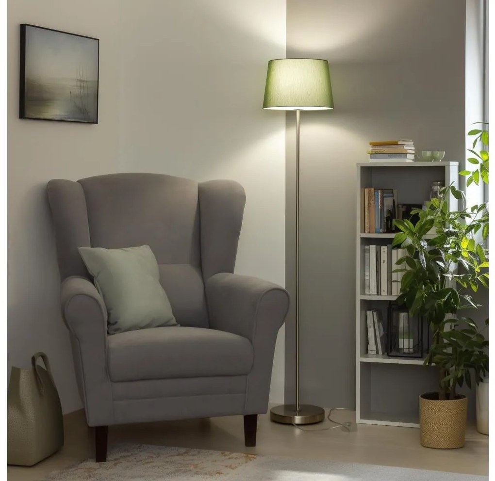 Brilagi - LED подова лампа CERIA 1xE27/40W/230V, диаметър 30 см, зелена/матов хром