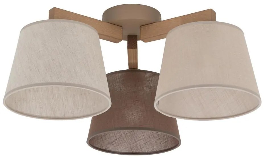 Brilagi - Плафон LATTE SABIA 3xE27/15W/230V борова дървесина/микс