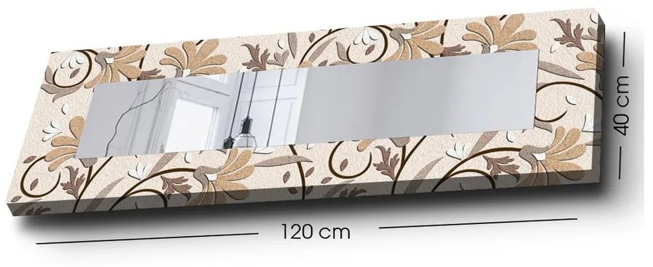 Стенно огледало с дървена рамка 40x120 cm - Wallity