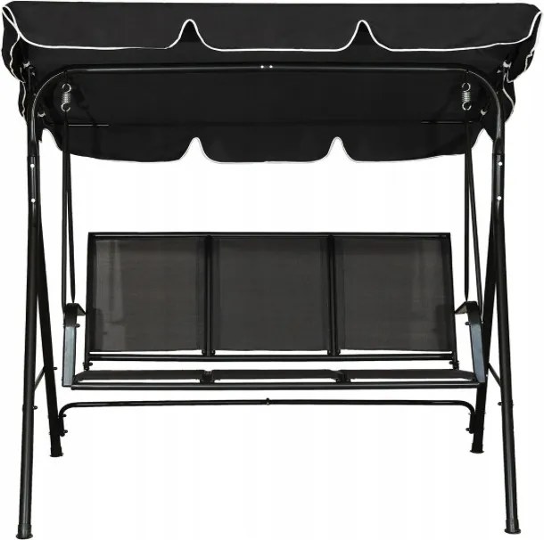 Голяма черна люлка с балдахин