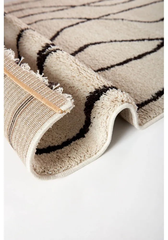 Бял/черен килим 80x150 cm Routa – Universal