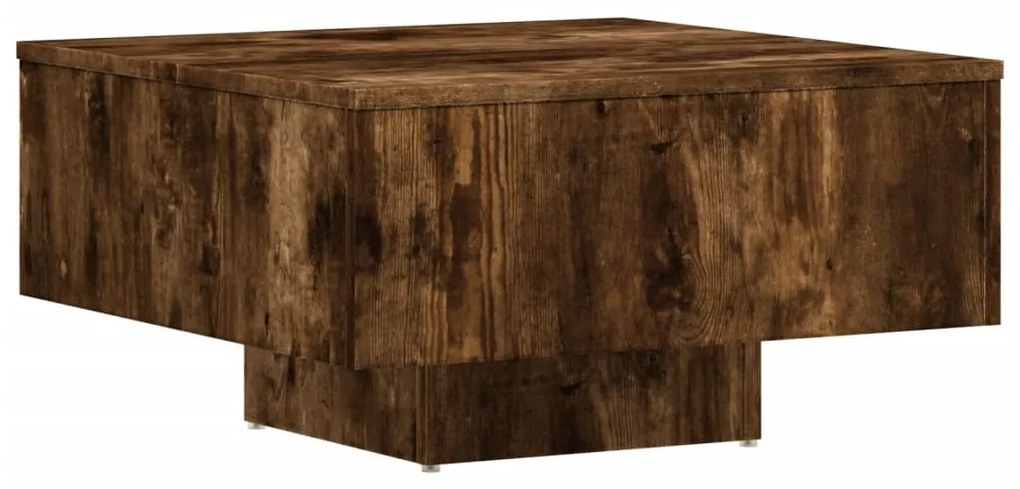 815837 vidaXL Кафе маса, опушен дъб, 60x60x31,5 см, инженерно дърво