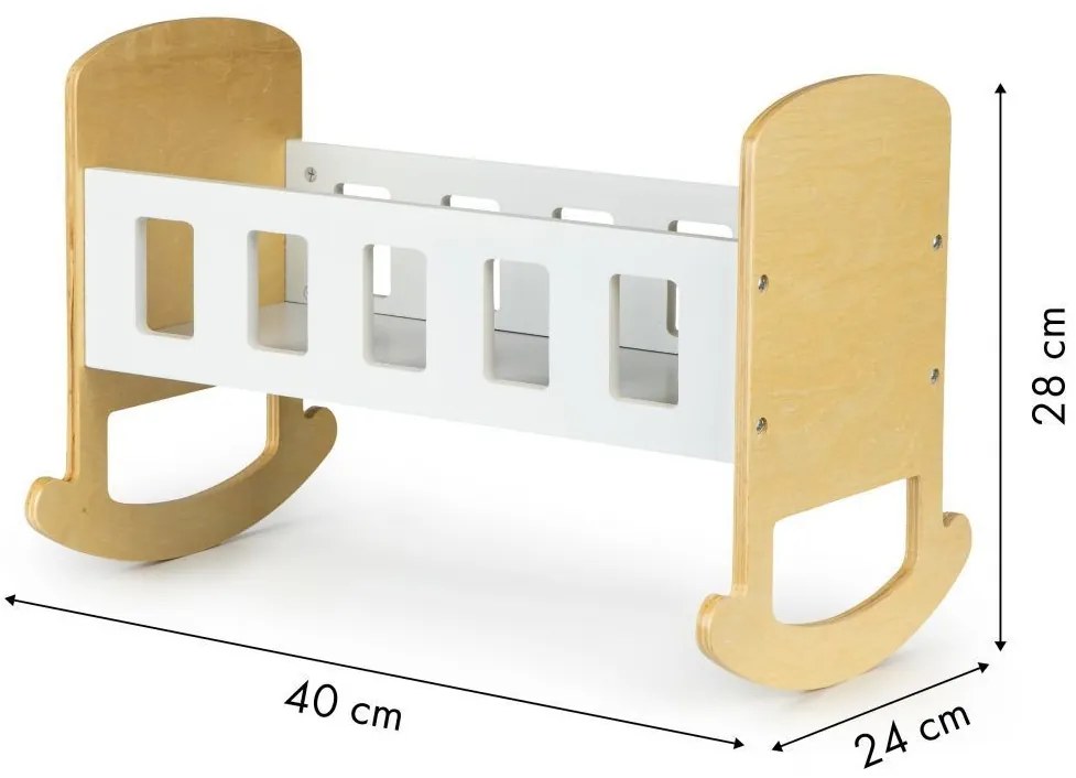 Дървена люлка за кукли