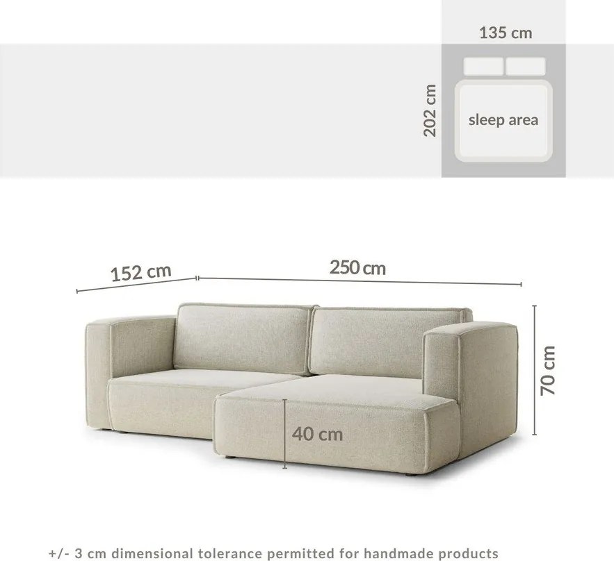 Кремав шенилов сгъваем/с място за съхранение ъглов диван (десен ъгъл) Velto – Maison de Rêve