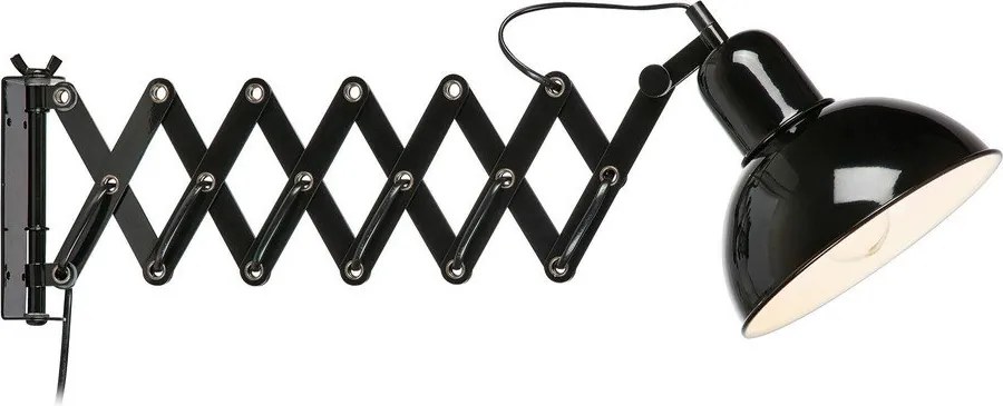 Черна стенна лампа Riggs – Markslöjd