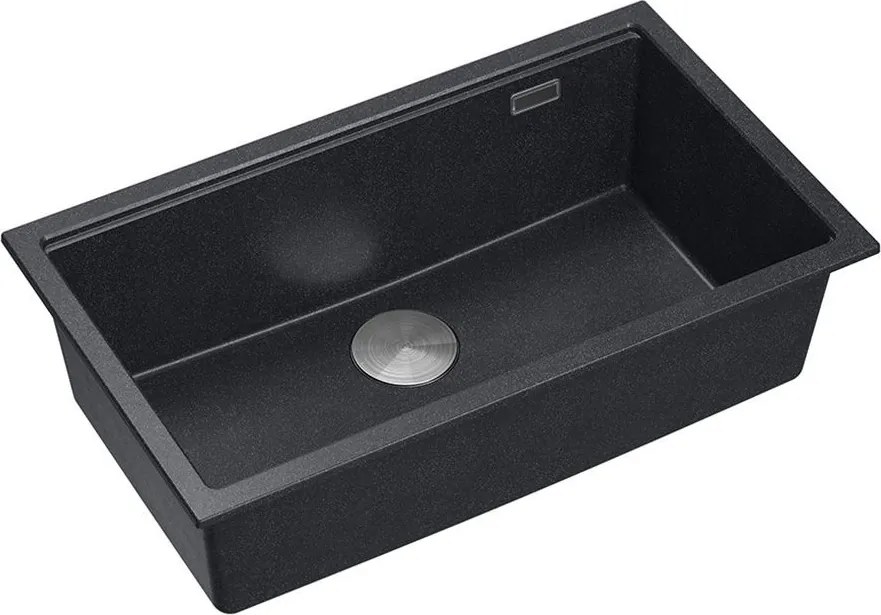 гранитна мивка Logan 110 Black Metallic