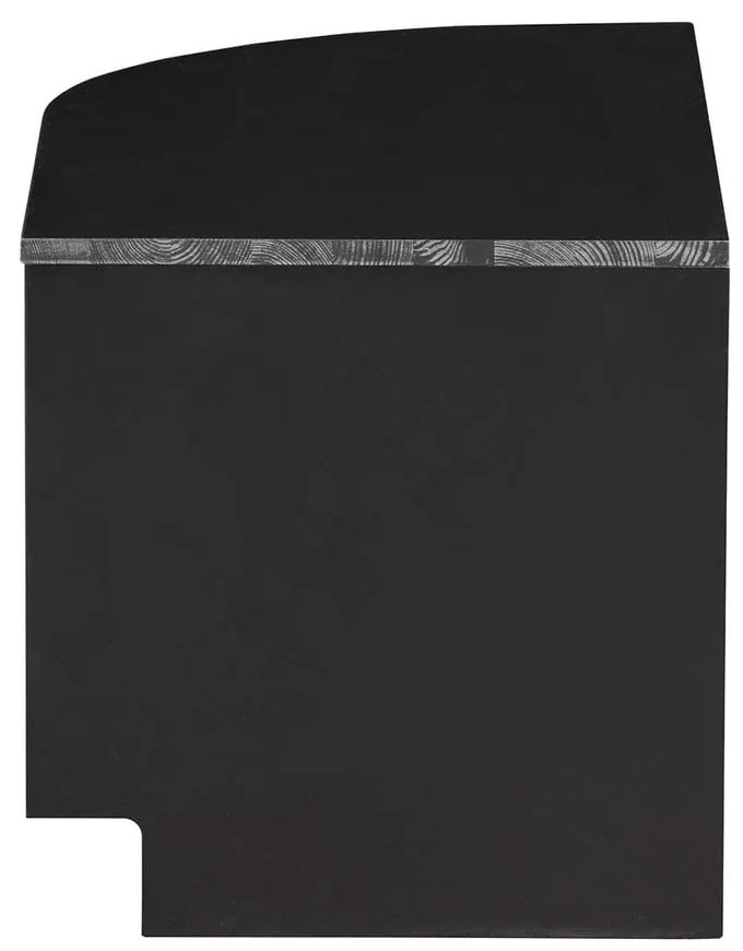 Черна модулна телевизионна масичка от борова дървесина 78x40 cm Finca - WOOOD