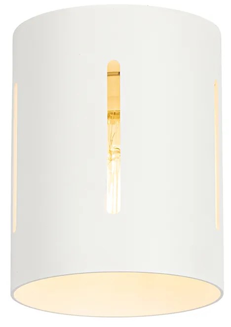 Дизайнерска таванна лампа бяла със светлинен ефект - Yana