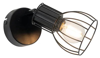 Модерен прожектор черен стоманен регулируем - Botu