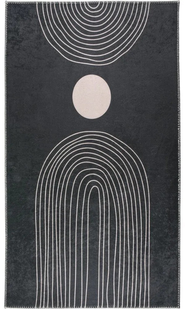 Антрацитен миещ се килим 120x160 cm - Vitaus