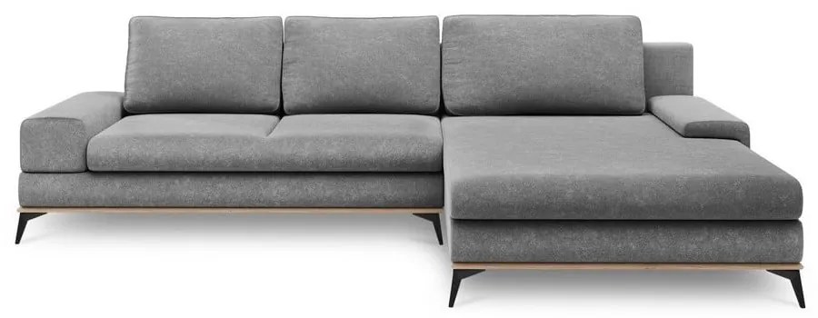 Сив разтегателен диван ъгъл , десен ъгъл Planet - Windsor &amp; Co Sofas