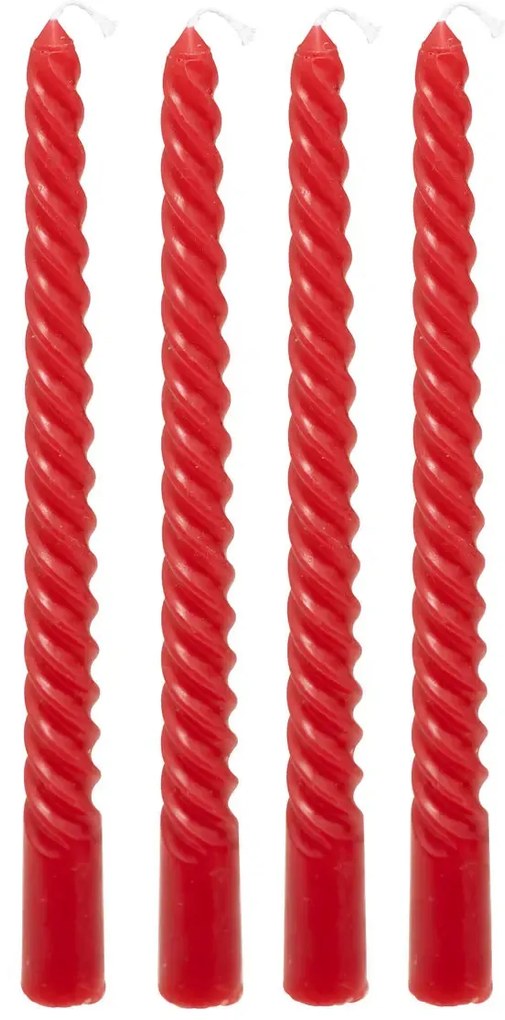 Свещи без аромат atmosphera Hugo, 25 cm, 4 бр - Зелен