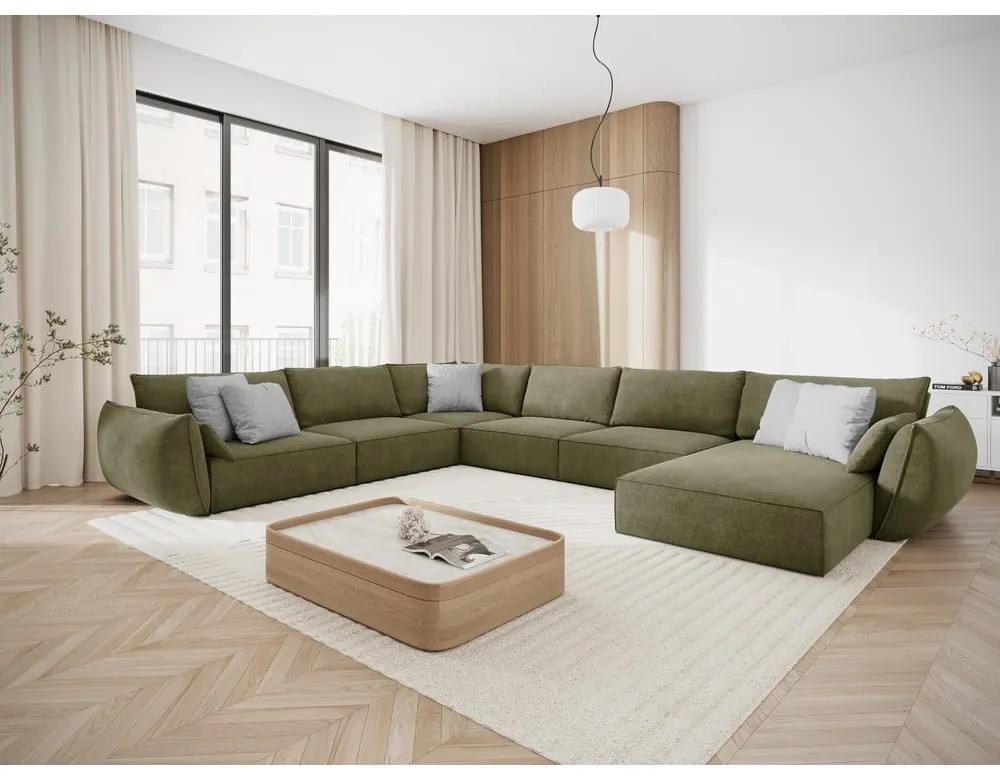Зелен ъглов диван (ляв ъгъл) Vanda - Mazzini Sofas