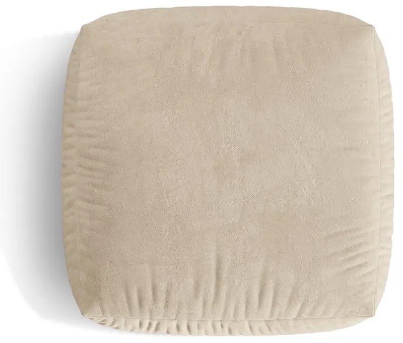 Бежова кадифена модулна табуретка Martina – Micadoni