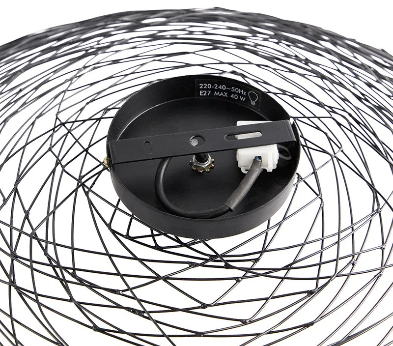 Ориенталски таванен аплик черен 60 см - Glan