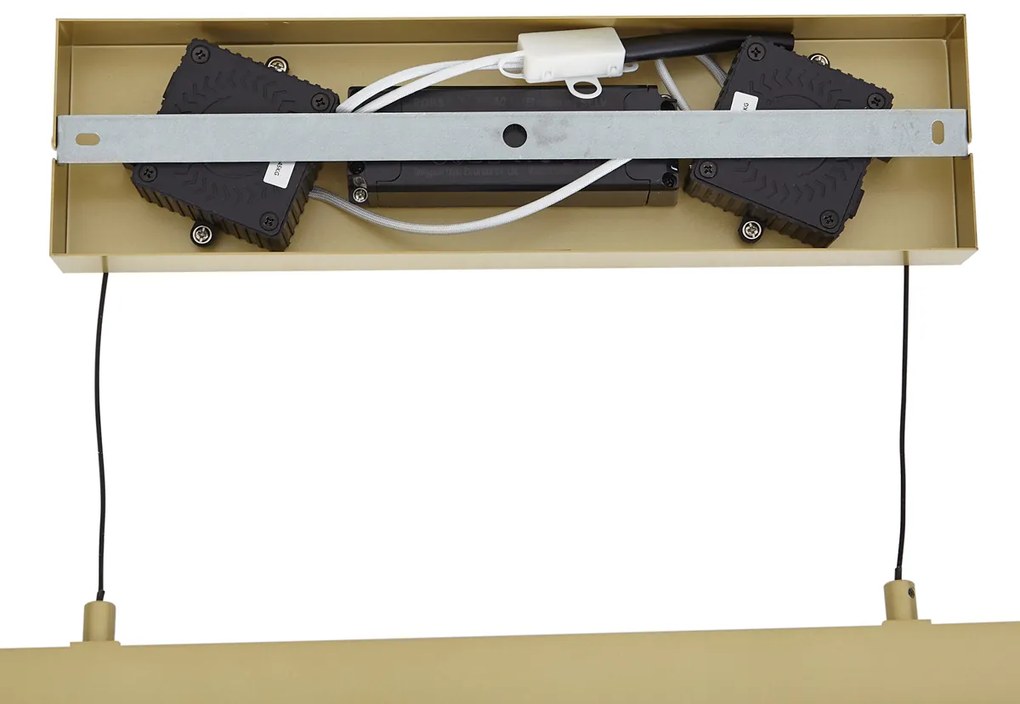 Модерен висящa лампa месинг с прозрачно стъкло с LED Easylift - Catch