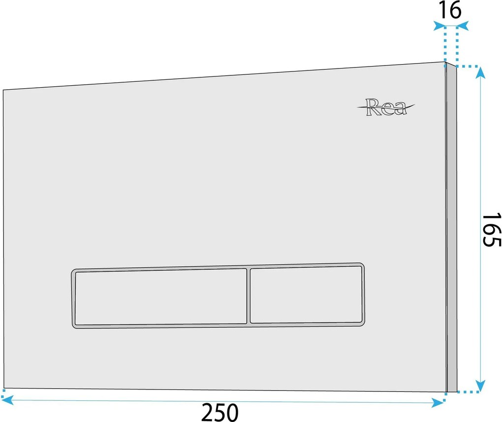 Бутон за тоалетна Rea HD K011A-Q и Slim 024N Black