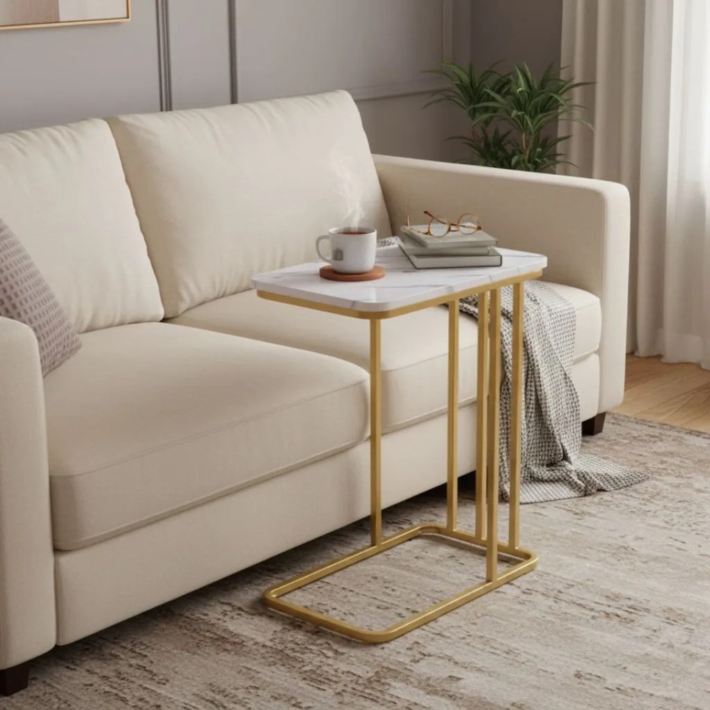 Помощна масичка Aria-бял