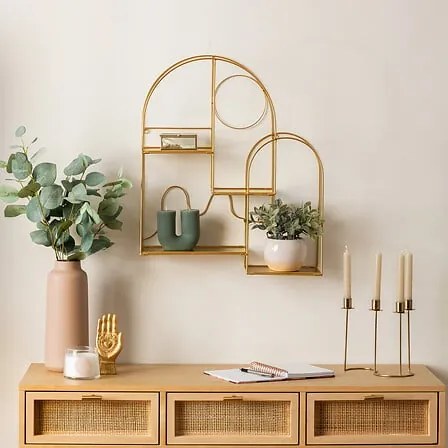 Рафт за стена atmosphera Tina, Метал, 60x50 см