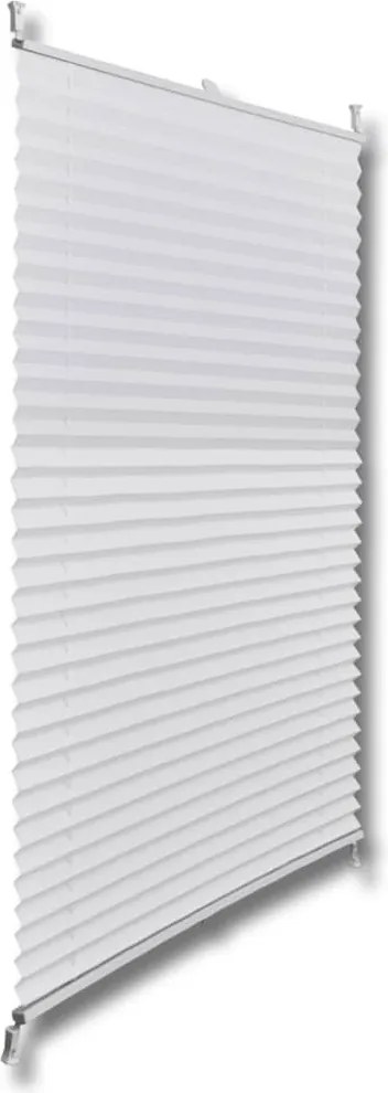 Плисирана щора 60 х 200 см, бяла