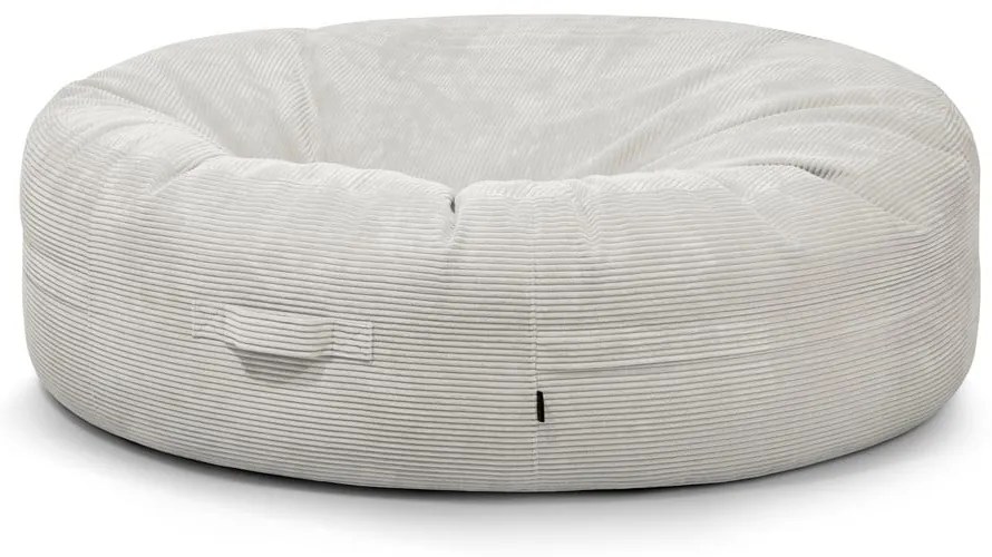 Кремав пуф от рипсено кадифе Roll 190 – SLOWDOWN