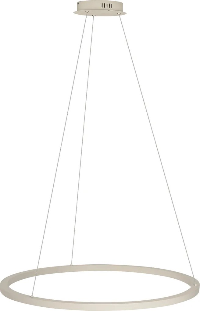 Дизайнерска висяща лампа бежова 80 см вкл. LED 3-степенно димиране - Girello