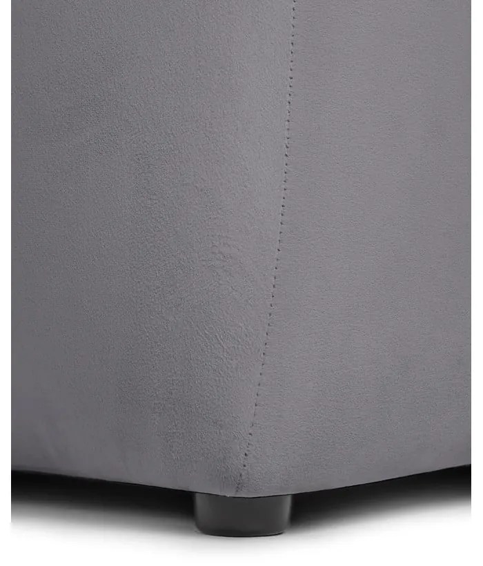 Сив кадифен диван 225 cm Cube – Bonami Selection