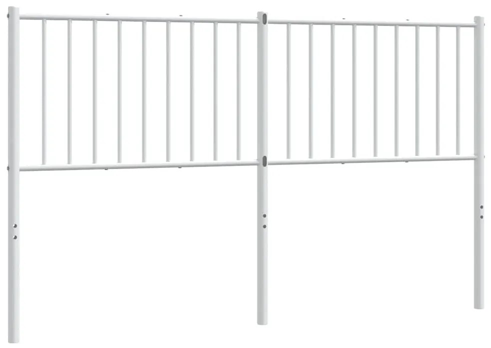 350965 vidaXL Метална резервна табла за легло, бяла, 150 см