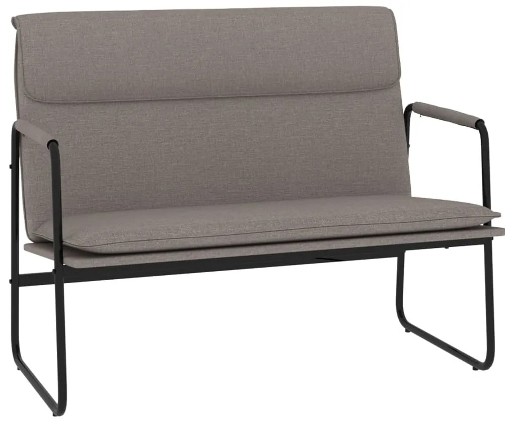 351356 vidaXL Пейка, таупе, 100x64x80 см, плат